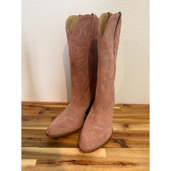 Idyllwind Shoes - Idyllwind Miranda Lambert Charmed Life Pink Suede Western Cowboy Boots Womens 9B